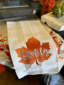 New Fall Leaf Towel Family