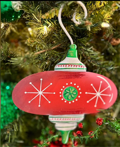 Whimsical Christmas Set of 3 Large Red, White, & Green Metal Whimsical Christmas Set of 3 Large Red, White, & Green Metal