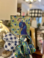 Load image into Gallery viewer, Peacock Galvanized Framed Mini Print ONLY
