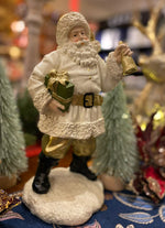Load image into Gallery viewer, White and Gold Santa Clause Merry Christmas
