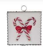 Load image into Gallery viewer, Christmas Candy Canes with Red Bow Mini Print
