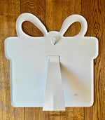 Load image into Gallery viewer, Christmas Black and White Stripe Red Packages Metal Stakes Set of 2
