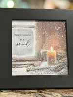 Load image into Gallery viewer, The Sings My Soul Black Wood Framed Shimmering Picture

