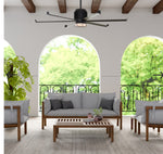 Load image into Gallery viewer, Enorme 78” or 100”Dia. Ceiling Fan DAMP Rated Finish: Matte Black or Satin Nickel
