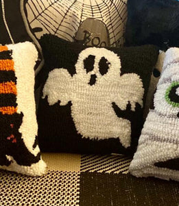 Halloween (4) Options Mini Pillows Ghost, Mummy, Witch Legs, Jack-o-Lantern