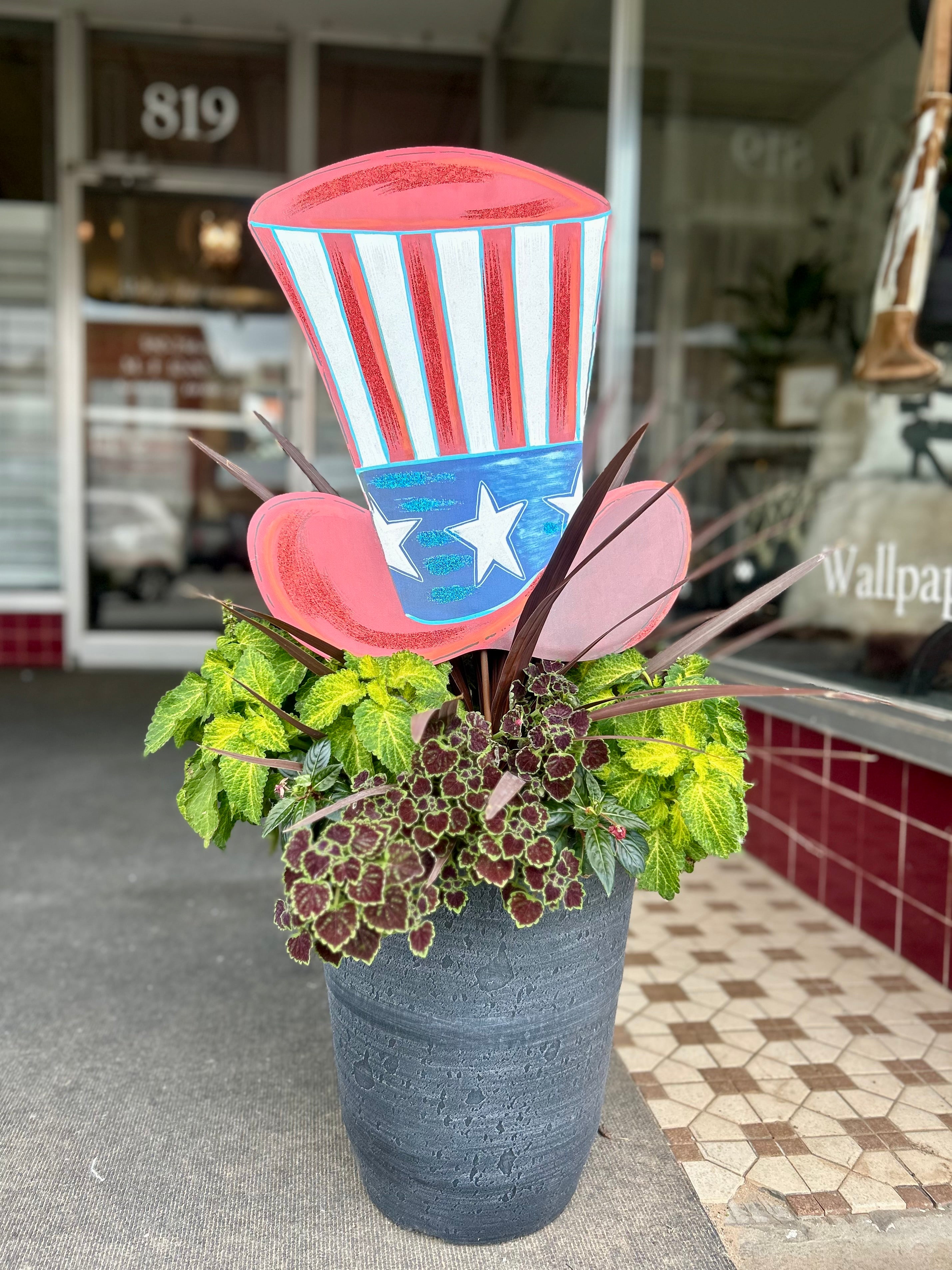 Americana: Uncle Sam Metal Hat Stake