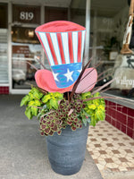 Load image into Gallery viewer, Americana: Uncle Sam Metal Hat Stake
