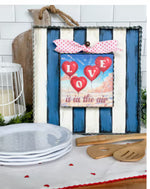 Load image into Gallery viewer, Valentine&#39;s Day: Red Love is in the Air Heart Galvanized Edge Frame
