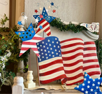 Load image into Gallery viewer, Americana: Flag Stars Set of 2 Metal Stakes
