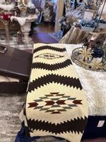 Load image into Gallery viewer, Aztec Sahara Black, Rust, Turquoise Blue Blanket
