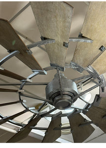 Galvanized Windmill Indoor Ceiling Fan