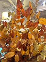 Load image into Gallery viewer, Fall Foliage Stems Mixed Copper, Harvest Gold, and Rust Set of 3 Stems
