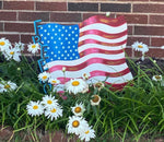 Load image into Gallery viewer, Americana: Freedom Flag Red, White, Blue Metal Stake with Easel
