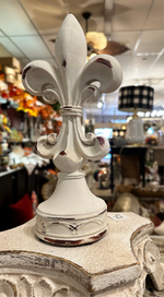 Load image into Gallery viewer, White Distressed Fleur de lis
