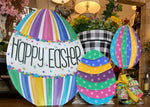 Load image into Gallery viewer, Spring/Easter Collection:  Happy Easter Egg Metal Stake with Easel
