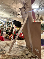 Load image into Gallery viewer, Happy Birthday Packages Metal Stake with Attached Easel Polka Dots and Stripes
