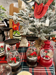 Red Cardinal Christmas Metal Ornament