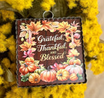 Load image into Gallery viewer, Grateful, Thankful, Blessed Mini Print with Galvanized Frame
