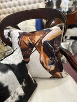 Load image into Gallery viewer, Horse and Rider Pillow 20”
