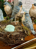 Load image into Gallery viewer, Blue Birds on a Wood Branch Resin Accessories
