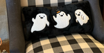 Load image into Gallery viewer, Black Three Ghost Pillow
