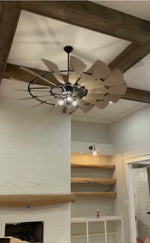 Load image into Gallery viewer, Noir Windmill Indoor Ceiling Fan
