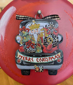 Load image into Gallery viewer, Santa Truck Metal Charm with Leopard Pattern
