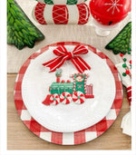 Load image into Gallery viewer, Candy Cane Express Train Metal Ornament
