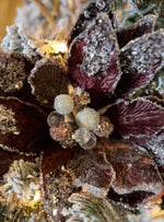 Load image into Gallery viewer, Copper Wine Glam Velvet Poinsettia with Sequins
