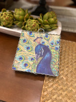Load image into Gallery viewer, Peacock Galvanized Framed Mini Print ONLY
