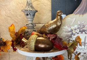 Elegant Fall Bronze & Gold Acorns