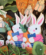 Load image into Gallery viewer, Dapper Small Bunny Metal Stake
