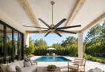 Load image into Gallery viewer, Aged Brass and Black Fleet Ceiling Fan - 72” or 56” DAMP Rated Fan Indoor or Outdoor
