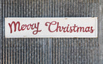 Load image into Gallery viewer, Merry Christmas White and Red Corrugated Metal Sign
