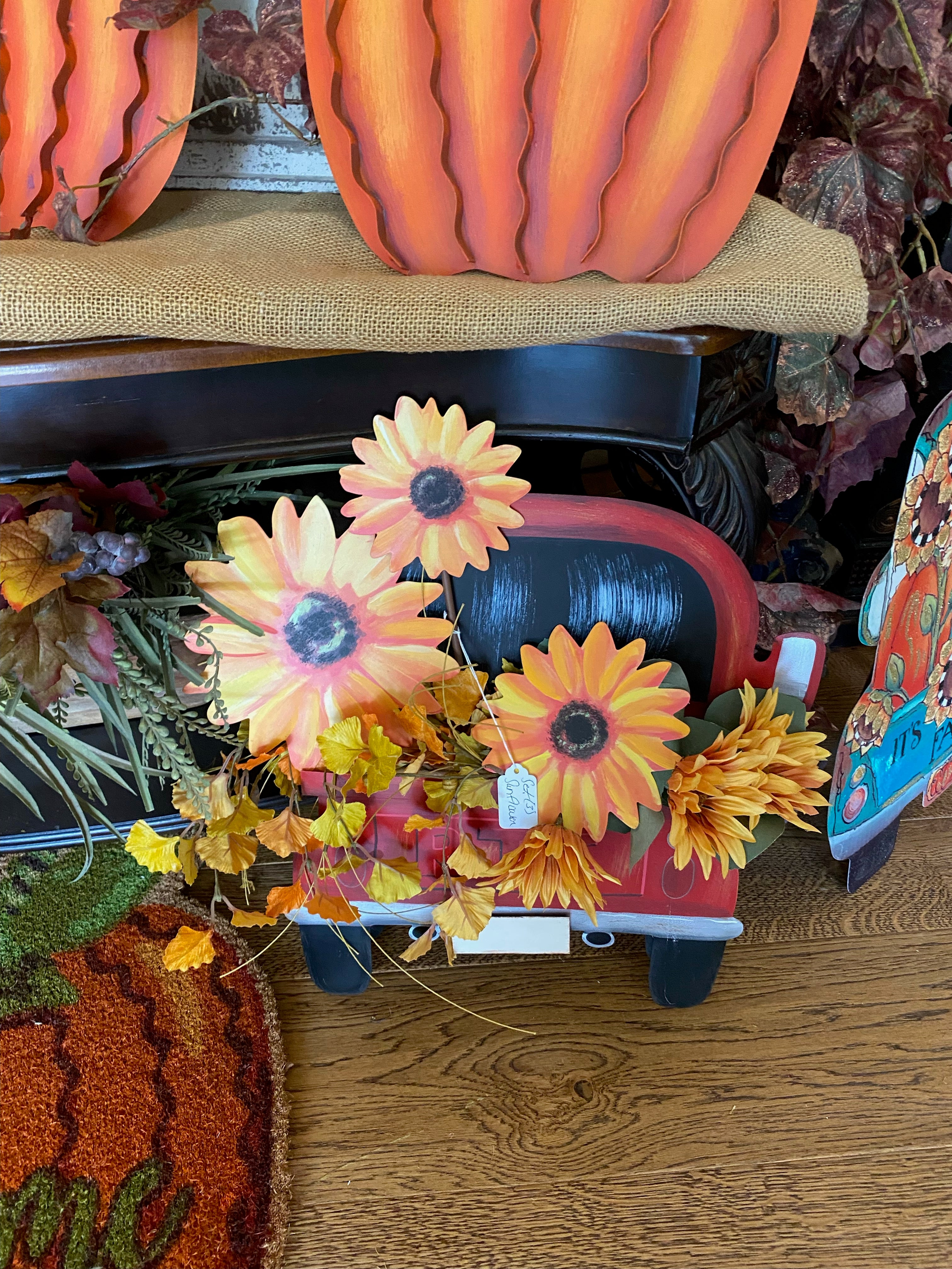 Fall /Halloween: Sunflowers Yellow Metal Stake Set of 3