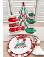 Load image into Gallery viewer, Candy Cane Express Train Metal Ornament
