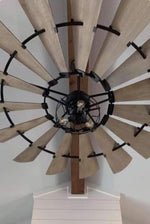 Load image into Gallery viewer, Noir Outdoor Windmill Ceiling Fan by
