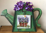 Load image into Gallery viewer, Display Green Metal Watering Can with Attached Easel
