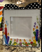 Load image into Gallery viewer, Happy Birthday Picture Frame with Candles Border
