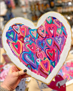 Load image into Gallery viewer, Valentine&#39;s Day: Artistic White Colorful Heart
