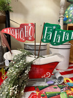 Load image into Gallery viewer, Red Sleigh Metal with Pocket for Arrangement Outdoor or Indoor
