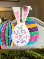 Load image into Gallery viewer, White Rabbit Silly Rabbit Easter is for Jesus!
