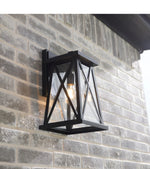 Load image into Gallery viewer, Quorum Artesno 725-16-69 1 Light Black Outdoor 16” Wall Lantern
