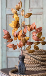 Load image into Gallery viewer, Fall Foliage Stems Mixed Copper, Harvest Gold, and Rust Set of 3 Stems
