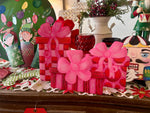 Load image into Gallery viewer, Red &amp; Pink Packages Metal Outdoor/Indoor Stake Christmas Set of 3
