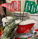 Load image into Gallery viewer, Red Sleigh Metal with Pocket for Arrangement Outdoor or Indoor
