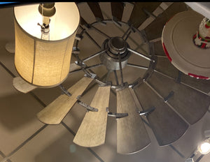 Galvanized Windmill Indoor Ceiling Fan