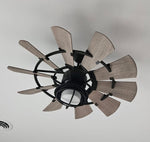 Load image into Gallery viewer, Quorum 94410-86 Windmill Indoor Ceiling Fan Oiled Bronze 10 Blade Industrial Fan
