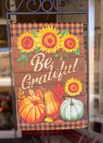 Load image into Gallery viewer, Fall Be Grateful Pumpkin Flag Outdoor
