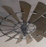 Load image into Gallery viewer, Galvanized Windmill Indoor Ceiling Fan
